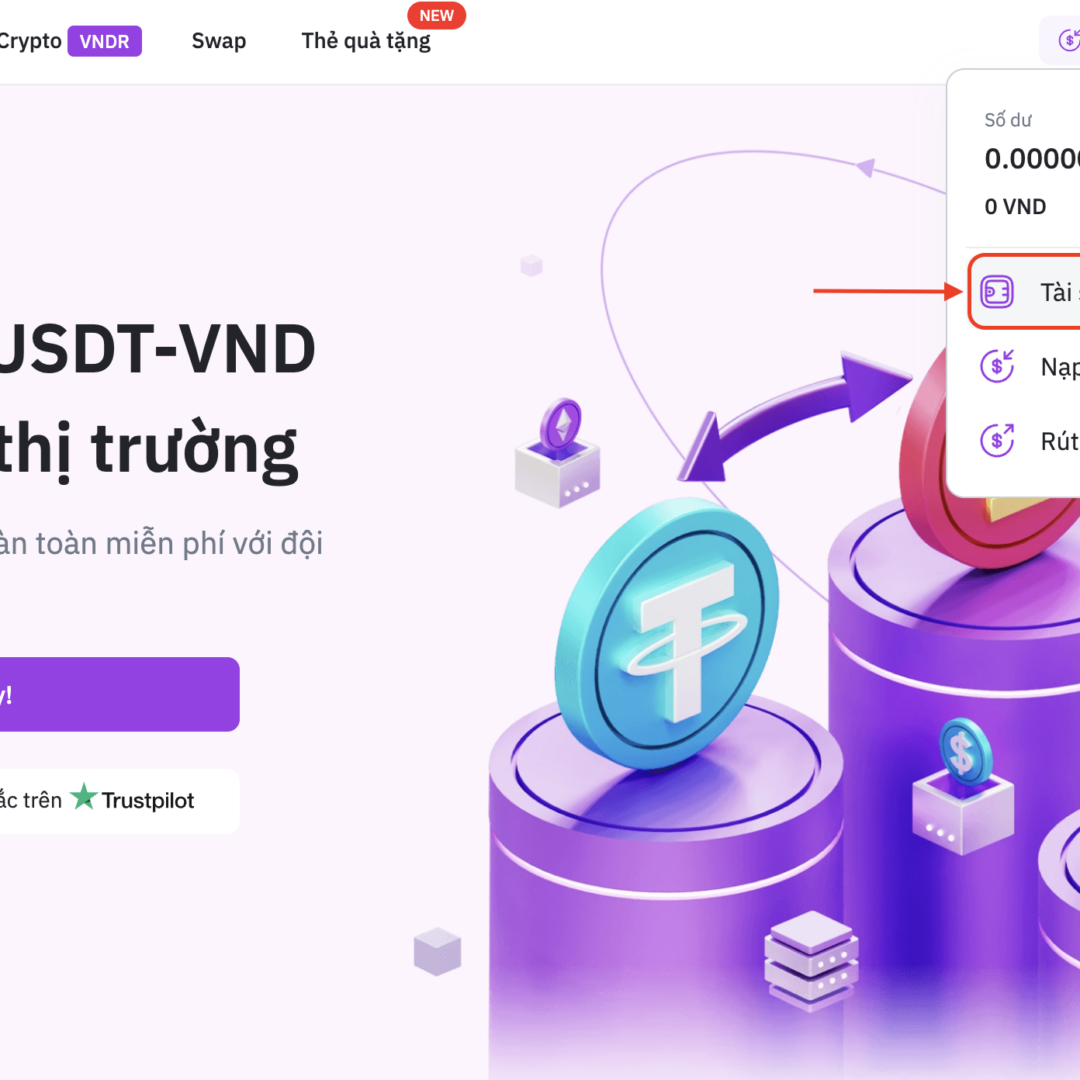 Hướng dẫn rút tiền ảo USDT từ Lode88 về sàn Remitano bước 1