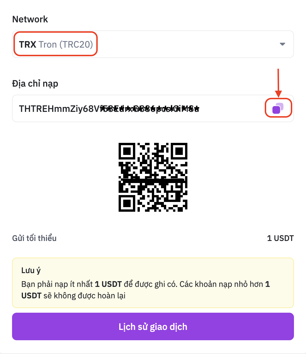 Hướng dẫn rút tiền ảo USDT từ Lode88 về sàn Remitano bước 4